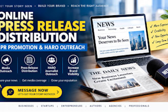 do online press release distribution, PR promotion and haro outreach