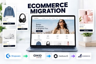 migrate shopware oxid eshop medusajs bigcommerce shopify website product store