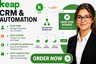 integrate keap crm keap zapier keap automation  workflow keap landing page