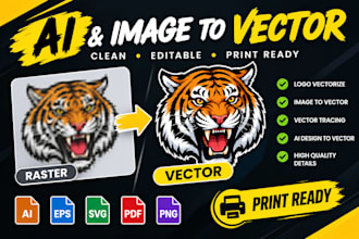 vectorize your logo and convert ai designs to print ready vector files