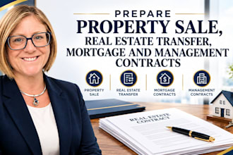 prepare property sale, real estate transfer, mortgage and management contracts