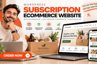 build wordpress subscription ecommerce website recurring payments woocommerce
