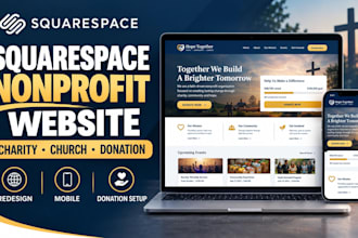 redesign squarespace nonprofit website charity donation website church website