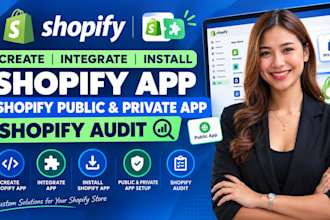 create integrate install shopify app shopify public private app shopify audit