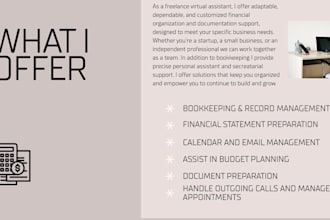 provide bookkeeping and small business support