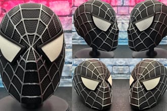 3d print and paint, ship custom 3d mask 3d armour cosplay helmet halloween mask