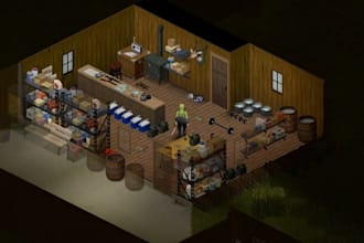 mod minecraft, 7 days to die, project zomboid, and scum with custom assets