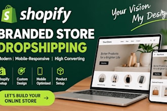 redesign, edit or revamp branded shopify dropshipping store, shopify claude