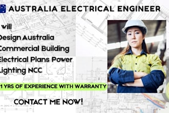 design australia commercial building electrical plans power lighting ncc