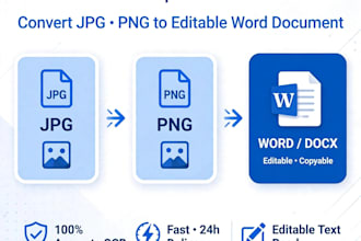 convert PDF to word image to text and retype document