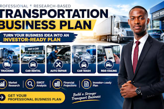 write a trucking car rental auto repair car wash and ride hailing investor ready