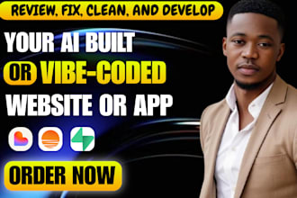 develop or fix lovable ai web apps, saas mvp, vibe coding, replit ai, loveable