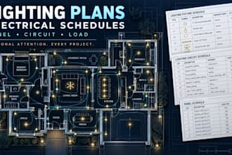 do lighting plans, panel schedules, circuit and load schedules