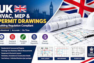 design UK hvac, mep, building regulation and permit drawings