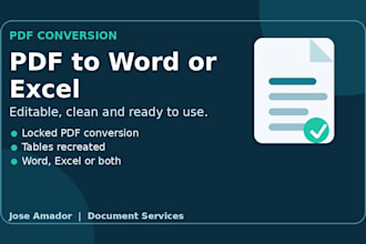 convert PDF to editable word or excel and clean up your document
