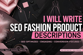 write luxury product descriptions for your fashion store