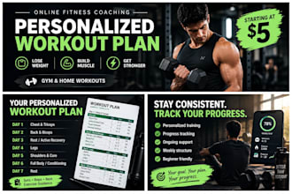 be your online fitness coach with a personalized workout plan