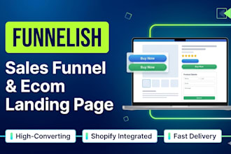 design funnelish sales funnel and ecom landing page