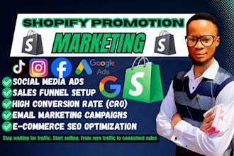 do high converting shopify promotion and shopify marketing for store traffic