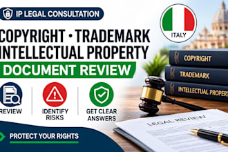 review copyright, trademark, intellectual property document legal consultation