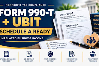 prepare form 990 t ubit return records for nonprofits with unrelated income