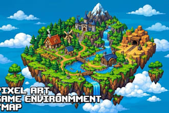 create pixel art tileset, game map and game environment for your game