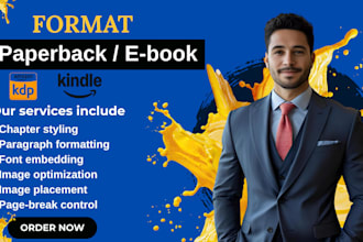 format your ebook or paperback for amazon KDP