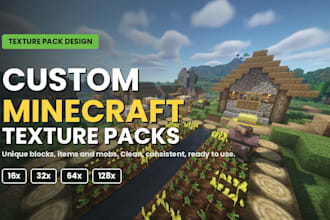 design a custom minecraft pvp texture pack and resource pack