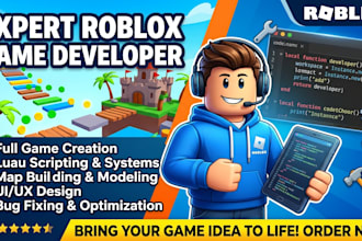 be professional roblox scripter, roblox game developer, roblox lua expert