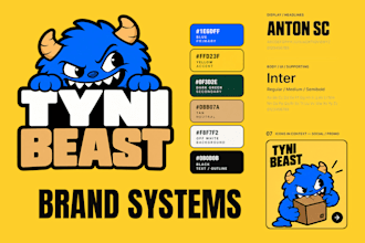 design your logo, brand identity and brand guidelines