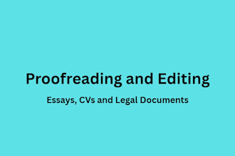 proofread and edit your essay, CV or legal document