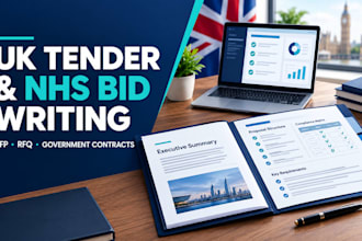 write UK tender bids, nhs proposals and government contract responses rfq rfp