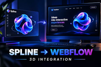 integrate your spline 3d model into webflow website