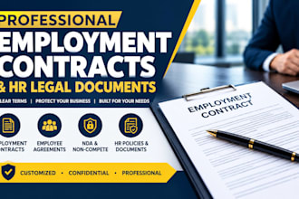 draft employment contracts, employee agreements and HR legal document
