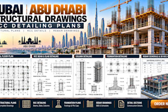 dubai abu dhabi structural plans drawings rcc detailing construction plans