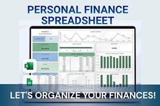 create a personal finance spreadsheet, budget and expense tracker