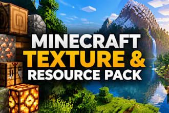 design minecraft server textures, items, and custom resource packs