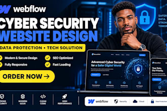 design webflow cyber security website data protection site tech solution site