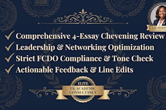 review and edit your 4 chevening scholarship essays, personal statement help
