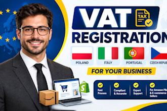 register vat in poland, italy, portugal, and czech republic for your business