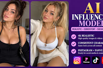 design ai influencer model for instagram nsfw fanvue model ai avatar ai girl