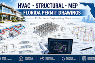 design hvac structural mep engineering drawing, building permits in florida