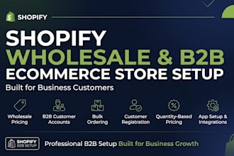 set up shopify wholesale and b2b ecommerce store