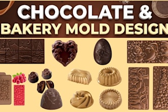 design chocolate mold silicone mold cookie cutter printable cookies printing stl