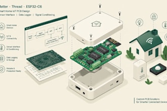 design matter thread esp32 c6 smart home iot switch relay sensor pcb