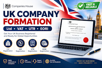 do UK ltd company registration uk company formation vat registration eori utr
