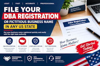 file your dba registration or fictitious business name in any US state