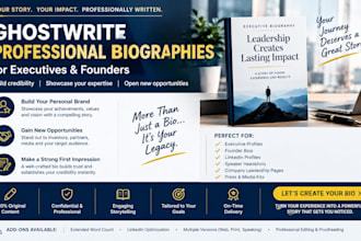 ghostwrite professional biographies for executives and founders