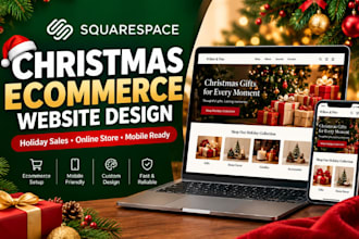 design a squarespace christmas sales ecommerce website