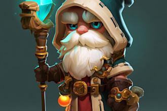 design 2d character or 2d game character